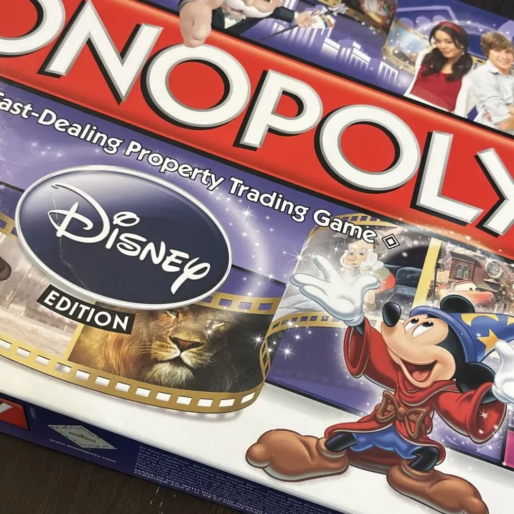 Monopoly Disney Edition COMPLETE Parker Brothers 2009 Classic Golden Tinker Bell
